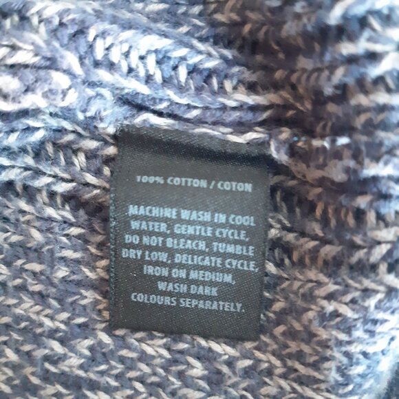 Kenneth Cole Unlisted SZ M Mock Neck 4 Button Pullover Blue Men's Cotton Sweater - Picture 6 of 15